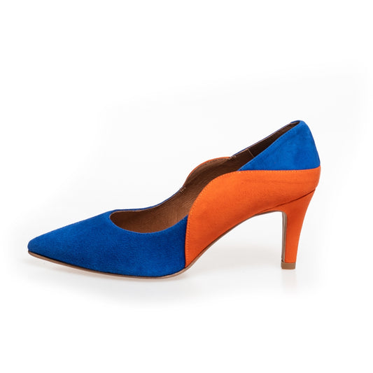 COPENHAGEN SHOES LOVE AND JOY Heels 1203 ELECTRIC BLUE / ORANGE