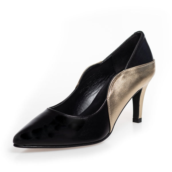 COPENHAGEN SHOES LOVE AND JOY - BLACK GOLD Heels 039 Black Gold