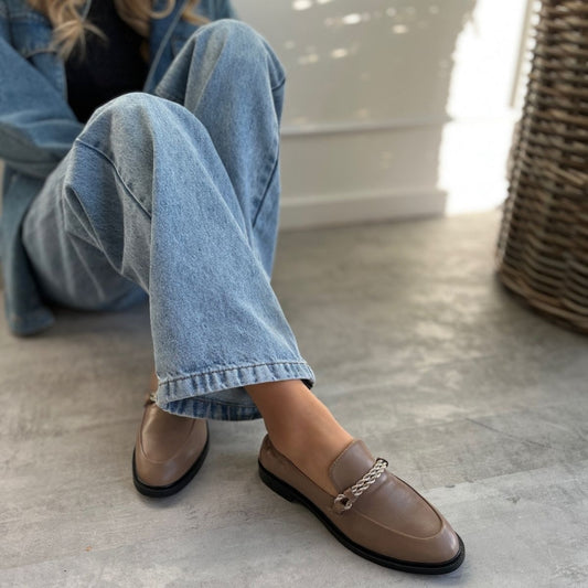 COPENHAGEN SHOES LOVE AND WALK - BROWN Loafers 0014 FUNGI (BROWN)
