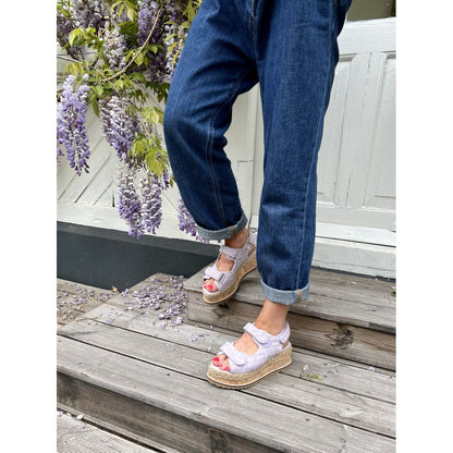 COPENHAGEN SHOES MAGIC SUEDE Sandalen met sleehak 616 Lavenda