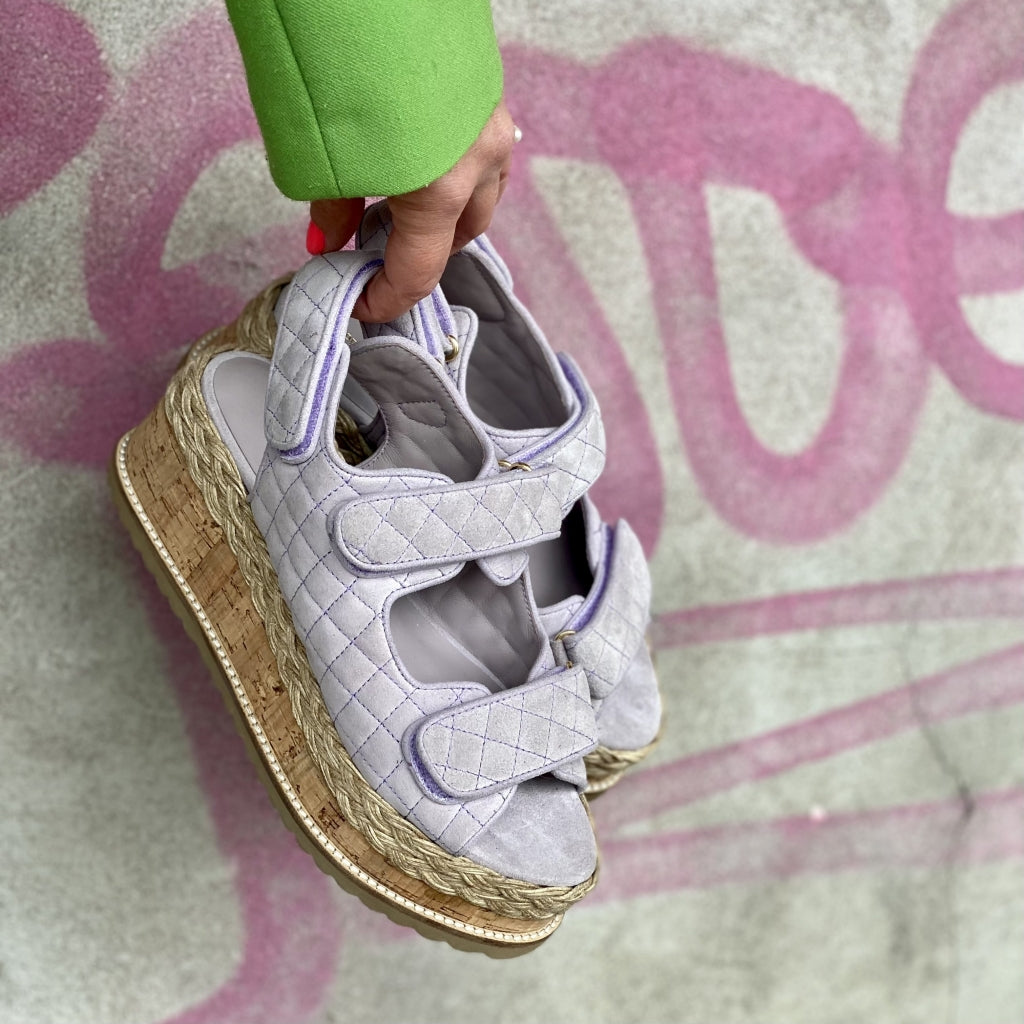 COPENHAGEN SHOES MAGIC SUEDE Sandalen met sleehak 616 Lavenda