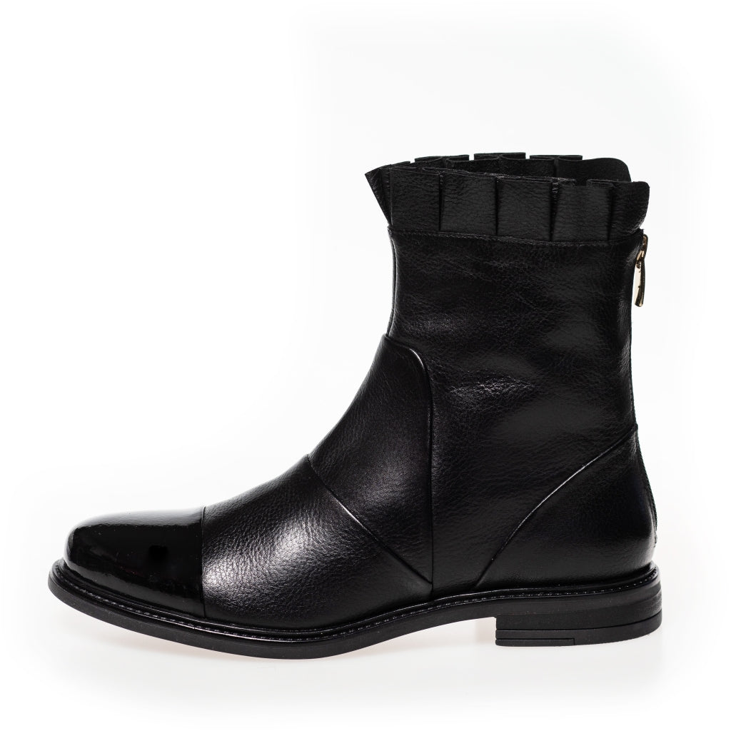COPENHAGEN SHOES MARGARET Laarzen 00010 BLACK W/PATENT TOE