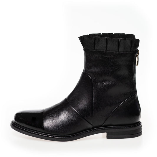 COPENHAGEN SHOES MARGARET Laarzen 00010 BLACK W/PATENT TOE