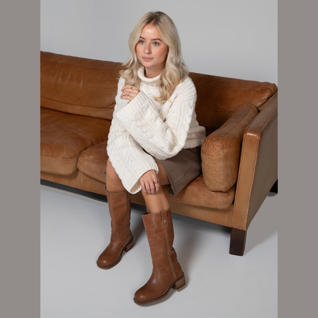 COPENHAGEN SHOES MAY I FLY Long boot 125 TAN