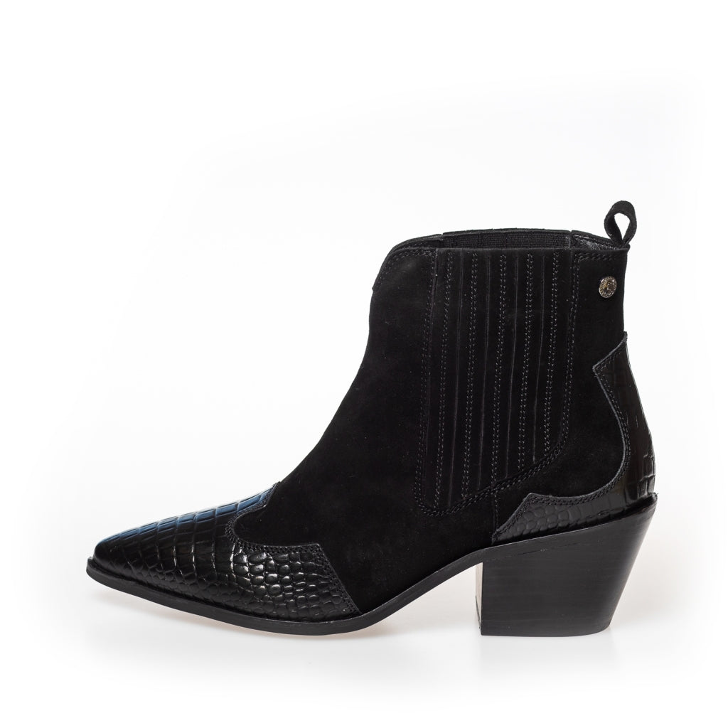 COPENHAGEN SHOES MOSS black Laarzen 103 Black croco