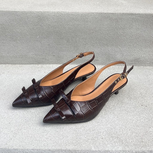 COPENHAGEN SHOES MY GOLD CR. Heels 004 Dark brown