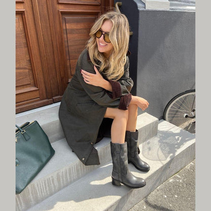 COPENHAGEN SHOES MY GOOD VIBES Long boot 0003 BEIGE/BLACK