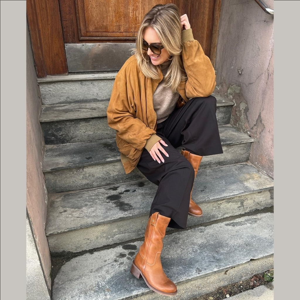 COPENHAGEN SHOES MY GOOD VIBES Long boot 0241 COGNAC