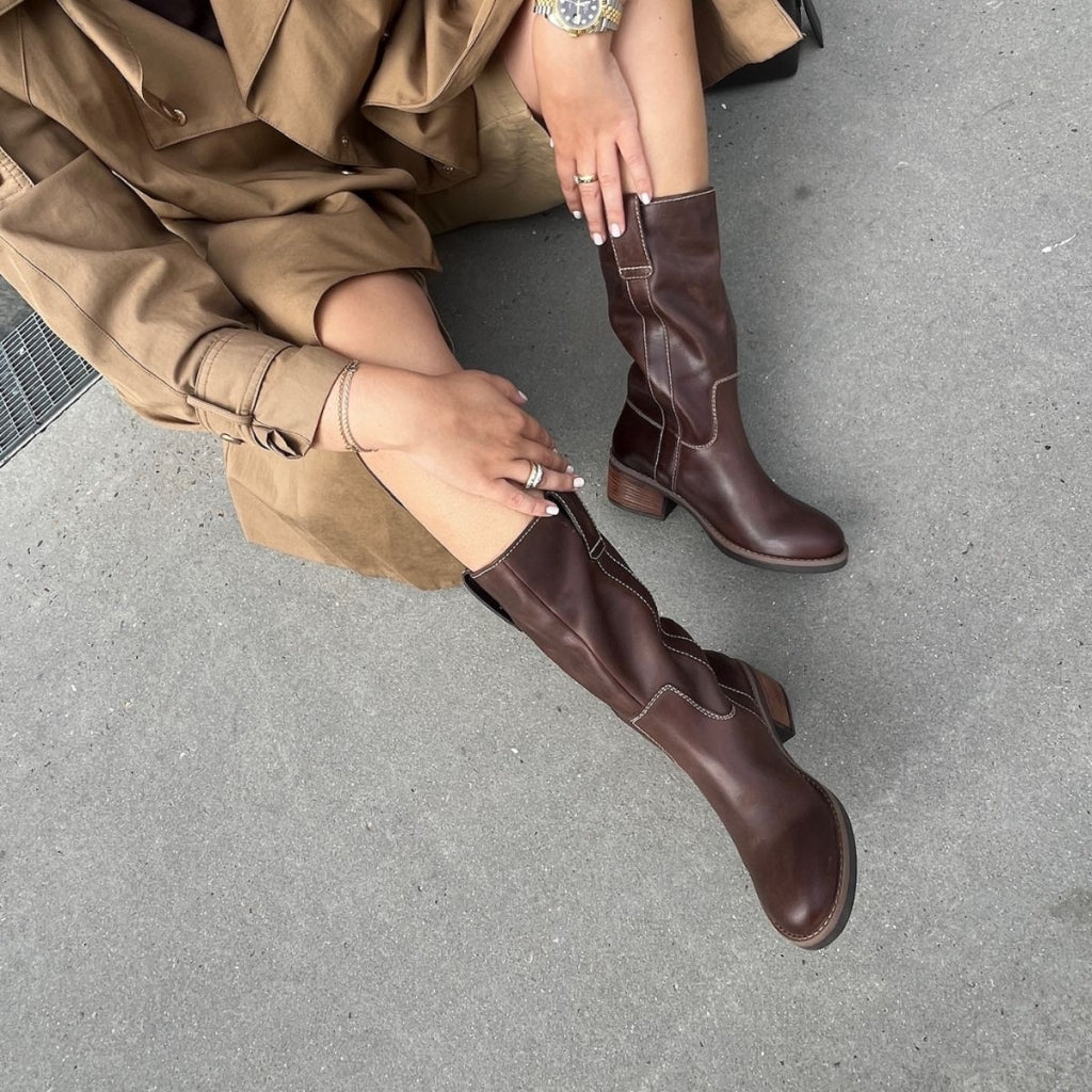 COPENHAGEN SHOES MY GOOD VIBES Long boot 042 CHOCOLATE