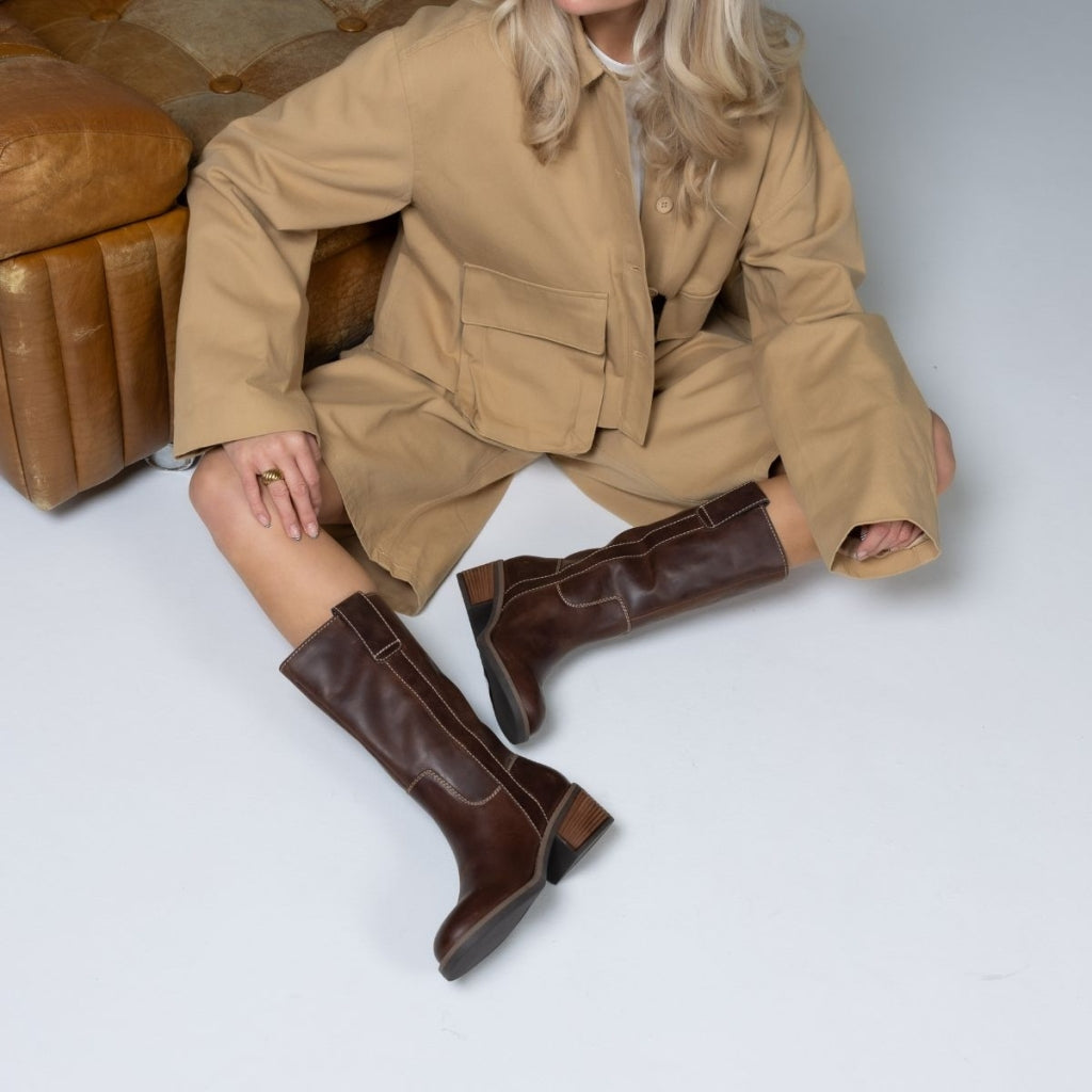 COPENHAGEN SHOES MY GOOD VIBES Long boot 042 CHOCOLATE