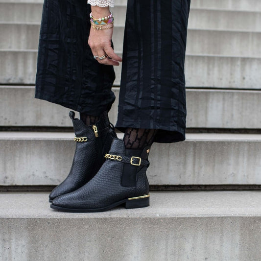 COPENHAGEN SHOES MY OWN PARADISE Laarzen 008 Black Snake