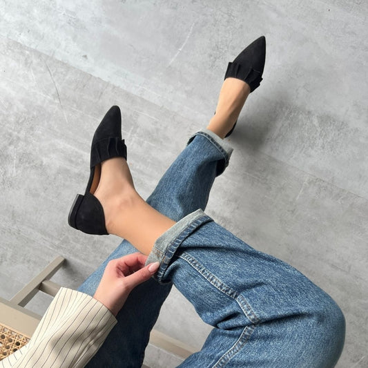 COPENHAGEN SHOES NEW ROMANCE 23 - SUEDE Ballerinas 0001 BLACK