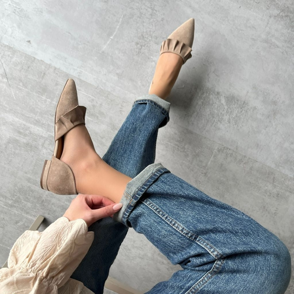 COPENHAGEN SHOES NEW ROMANCE 23 - SUEDE Ballerinas 0002 BEIGE