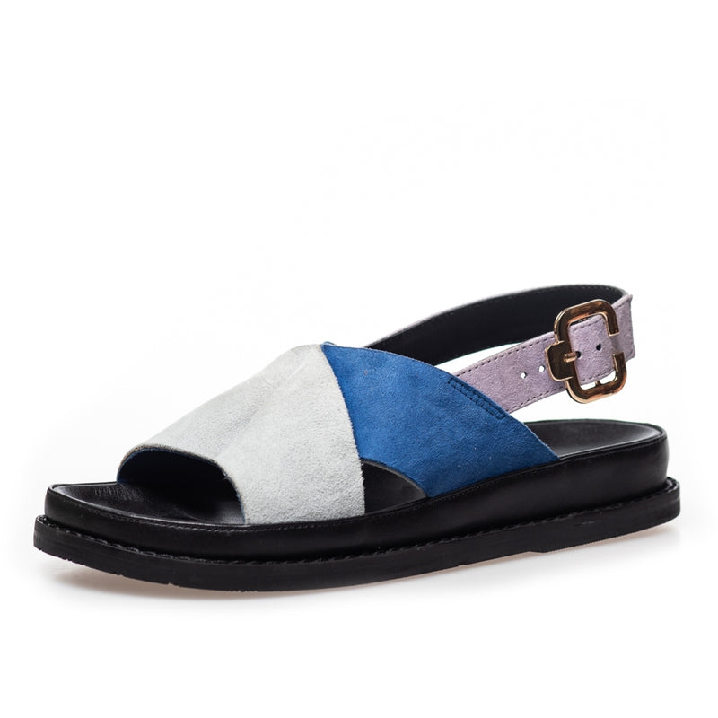 COPENHAGEN SHOES NEW STRONGER 23 - SUEDE Sandal 0026 BLUE/LAVENDER