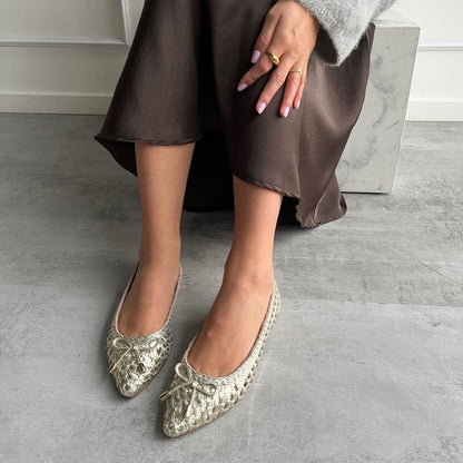 COPENHAGEN SHOES ON MY LOVE GOLD Ballerinas 0051 GOLD