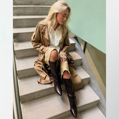 COPENHAGEN SHOES POKE L Long boot 0018 DK BROWN