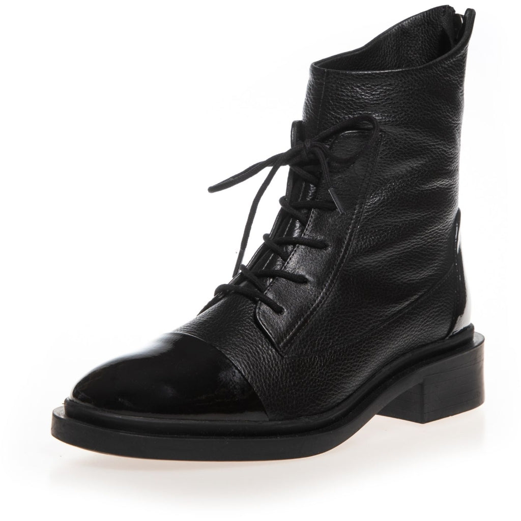 COPENHAGEN SHOES POWER Laarzen 00010 BLACK W/PATENT TOE