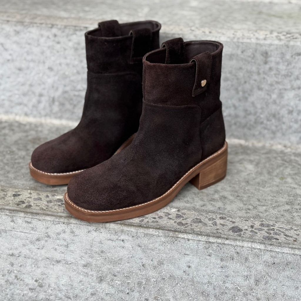 COPENHAGEN SHOES POWER WALK BOOT SUEDE Laarzen 004 Dark brown
