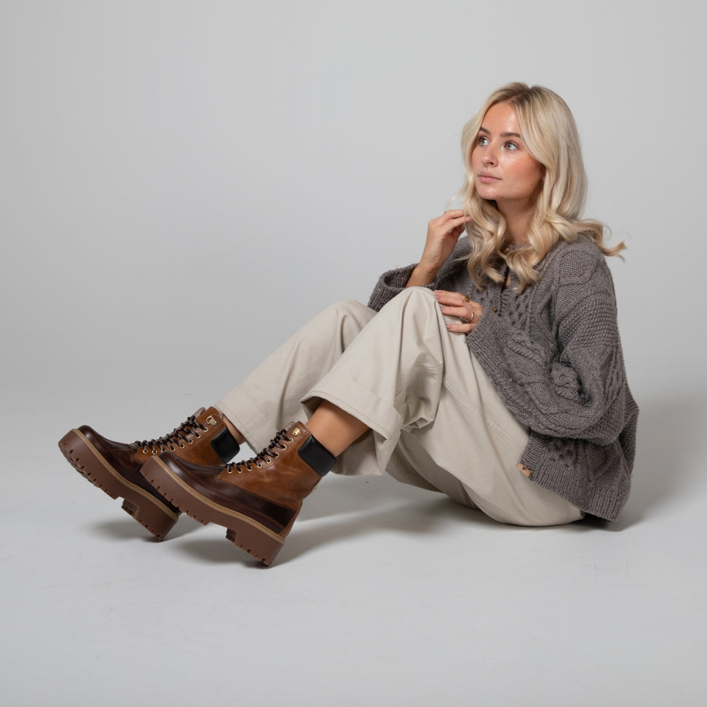 COPENHAGEN SHOES REAL MOMENTS Laarzen 907 BROWN/COGNAC