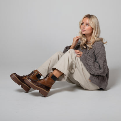 COPENHAGEN SHOES REAL MOMENTS Laarzen 907 BROWN/COGNAC