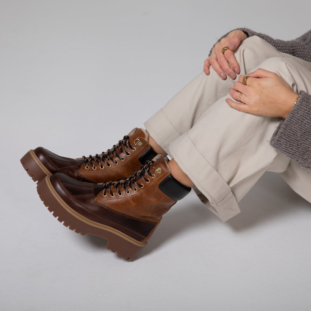 COPENHAGEN SHOES REAL MOMENTS Laarzen 907 BROWN/COGNAC