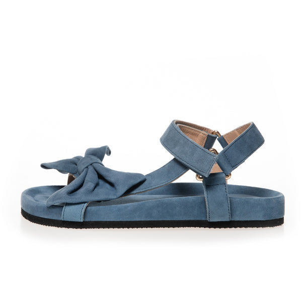 Copenhagen Shoes by Josefine Valentin SKY AND DIAMONDS 23 SUEDE Sandal 1012 Denim Blue