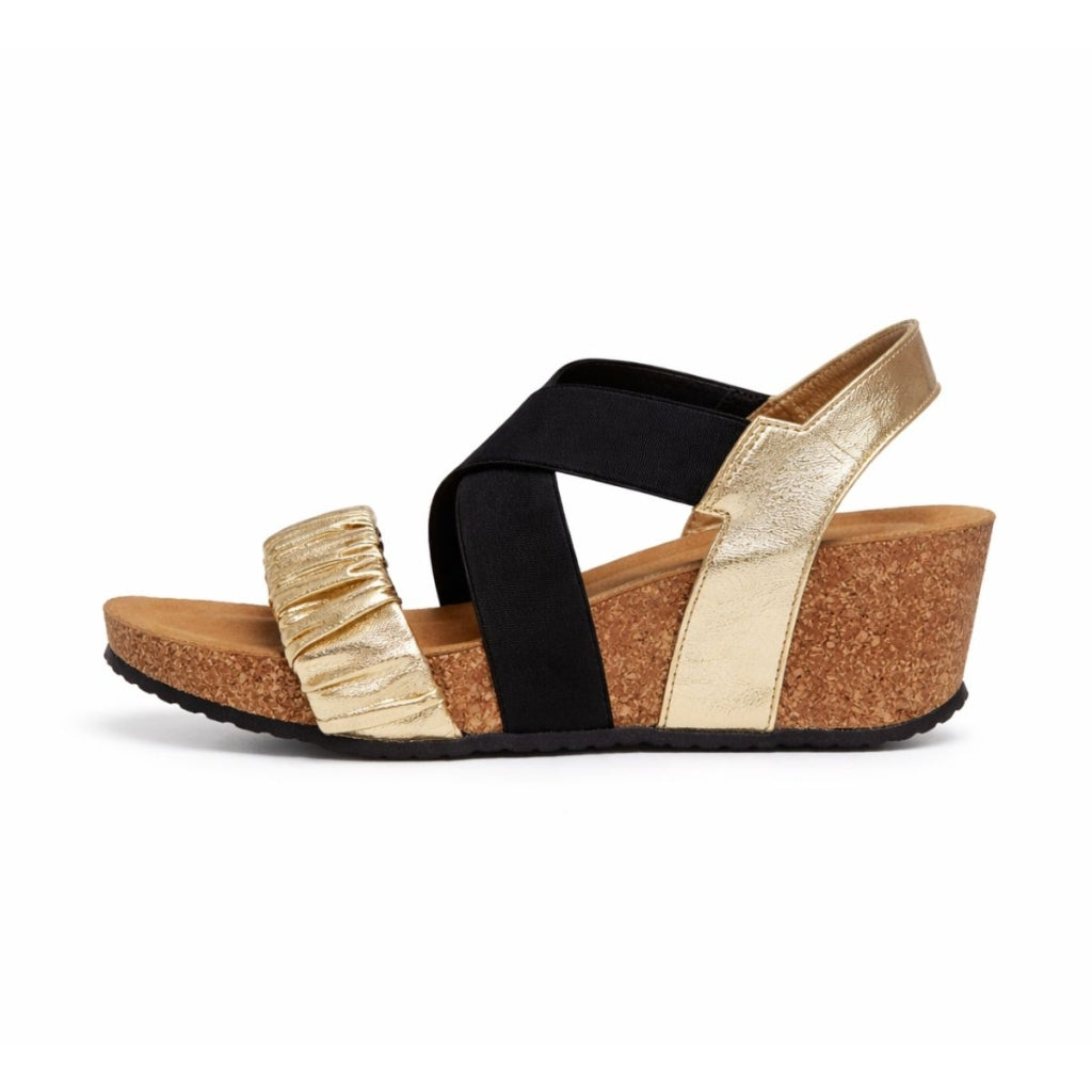 COPENHAGEN SHOES SUMMERLOVE Sandalen met sleehak 196 Gold multi