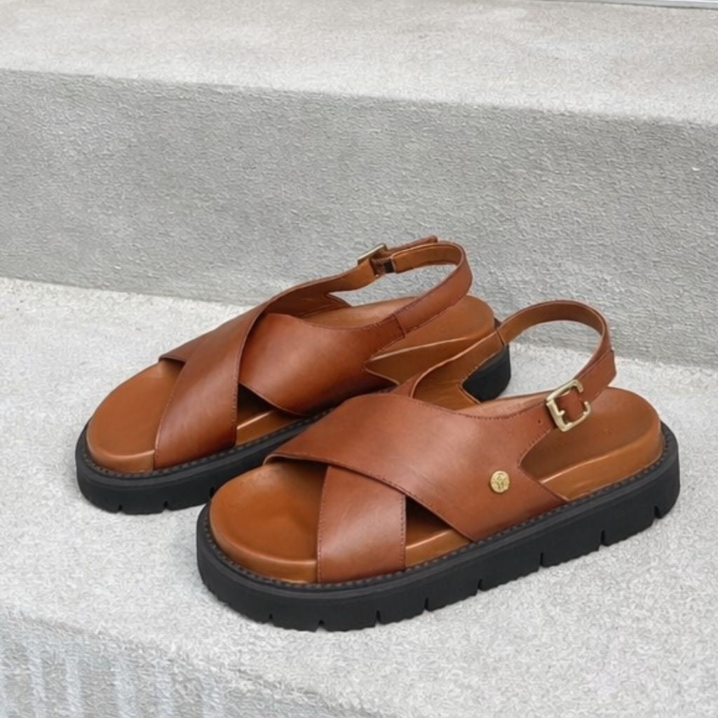 COPENHAGEN SHOES SUMMERTIME COGNAC Sandalen 0241 COGNAC