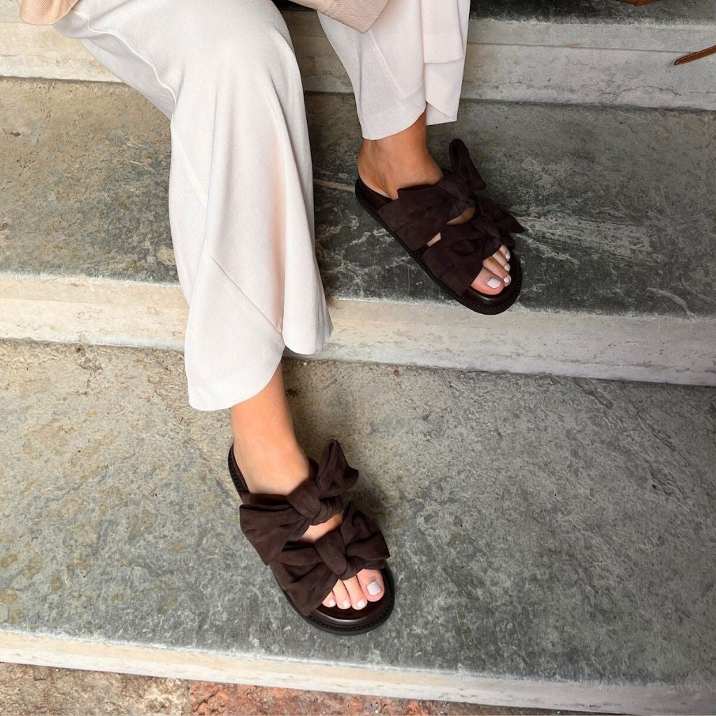 COPENHAGEN SHOES SUMMER DREAM SUEDE Slippers 0012 BROWN