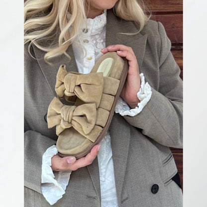 COPENHAGEN SHOES SUMMER DREAM SUEDE Slippers 1507 CAMEL