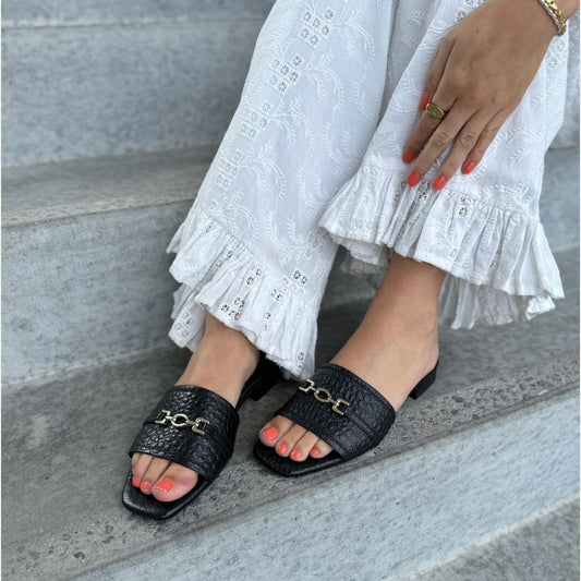 COPENHAGEN SHOES SUNSHINE GIRLS CRC. Slippers 0001 BLACK