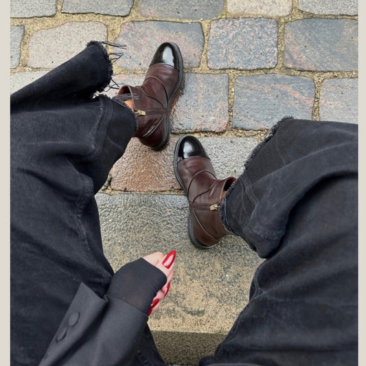COPENHAGEN SHOES THE MAGIC BOOT Laarzen 0400 DARK BROWN W PATENT TOE