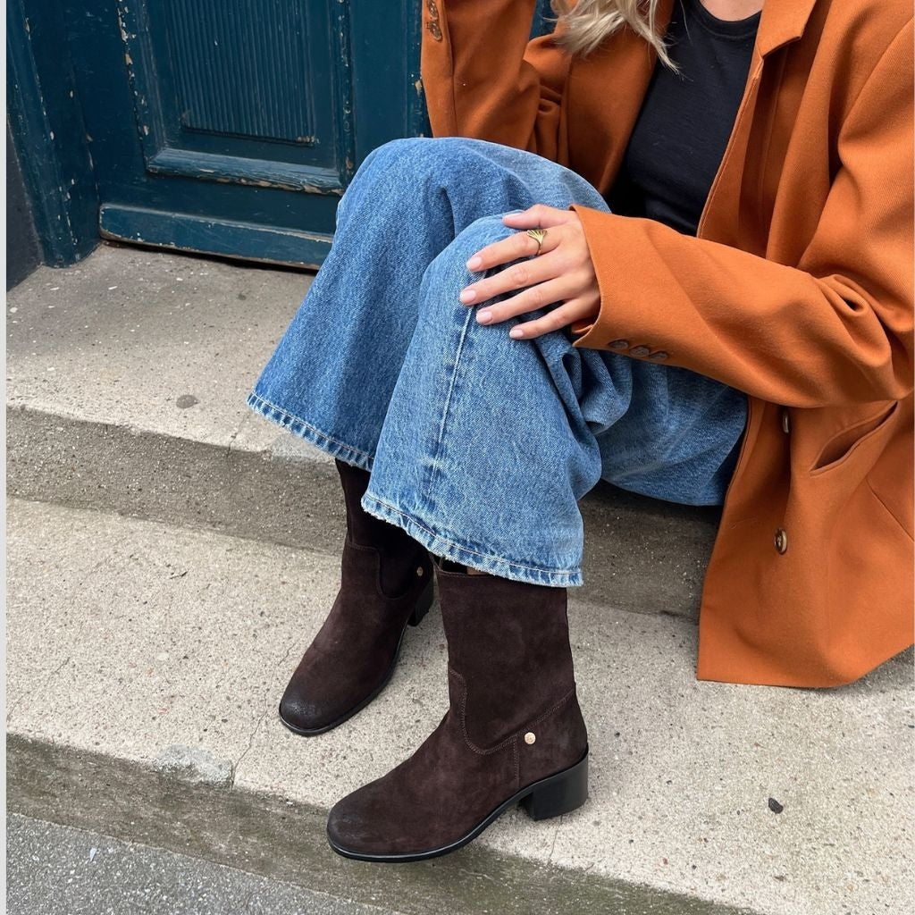 COPENHAGEN SHOES THE REAL WALKING SUEDE Laarzen 0012 BROWN