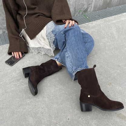 COPENHAGEN SHOES THE REAL WALKING SUEDE Laarzen 0012 BROWN