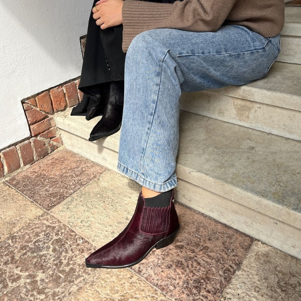 COPENHAGEN SHOES THE WALKING BOOT - HAIR Laarzen 2222 BORDEAUX