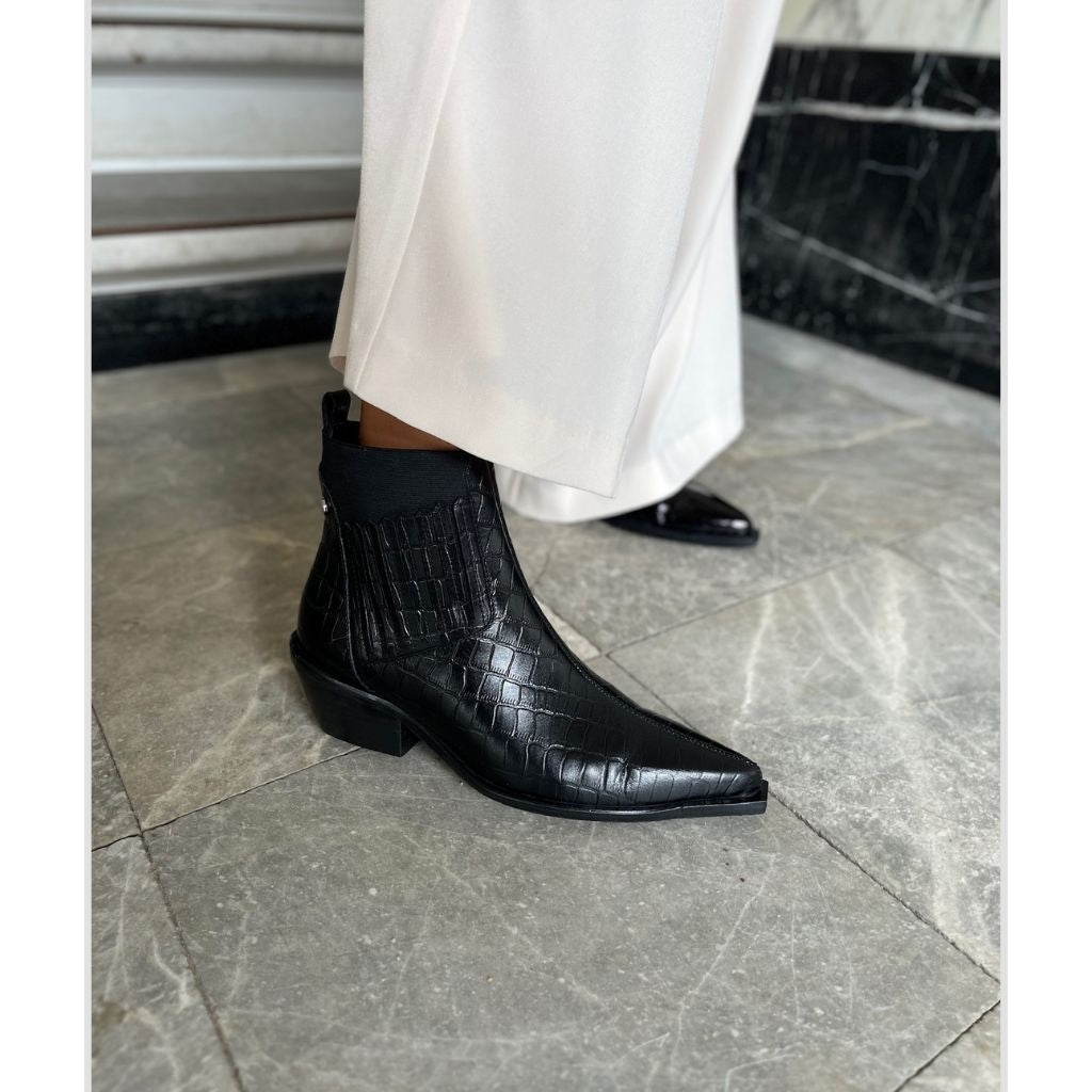 COPENHAGEN SHOES THE WALKING BOOT - LEATHER Laarzen 0001 BLACK