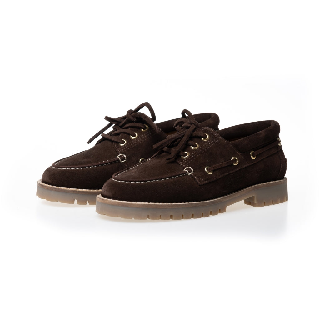 COPENHAGEN SHOES THE WALK SUEDE Boat Shoe 004 Dark brown