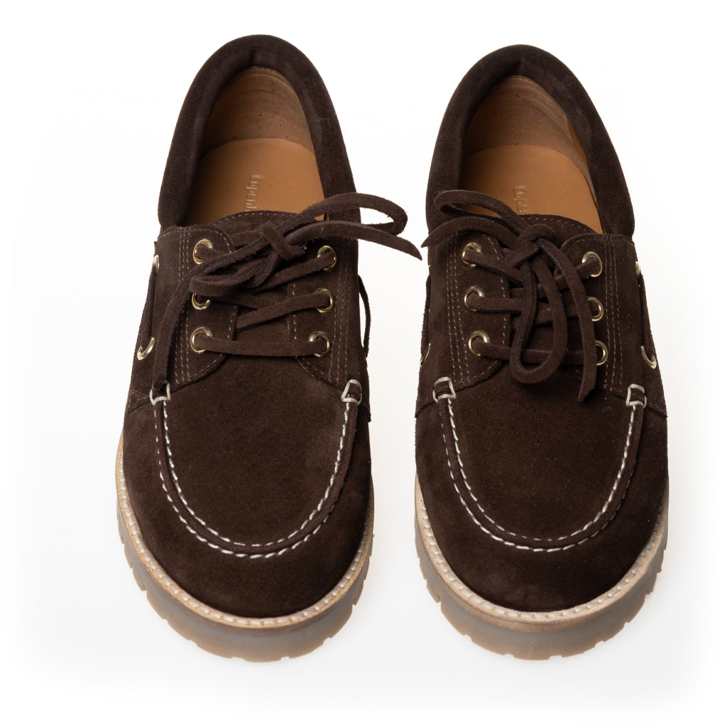 COPENHAGEN SHOES THE WALK SUEDE Boat Shoe 004 Dark brown
