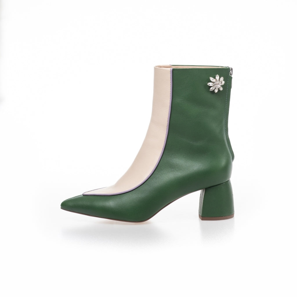 COPENHAGEN SHOES VIBES OF FASHION / Copenhagenshoes by Josefine Valentin Laarzen 2232 OFF WHITE GREEN (PURPLE)