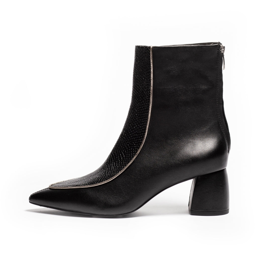 COPENHAGEN SHOES VIBES OF FASHION SNAKE / Copenhagenshoes by Josefine Valentin Laarzen 008 BLACK SNAKE (NO SIMILI)