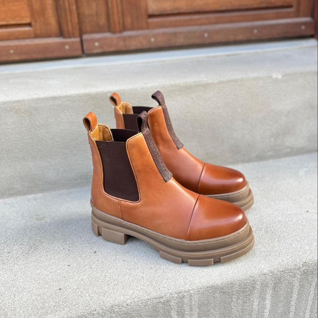 COPENHAGEN SHOES YOU AND ME LOW Laarzen 0241 COGNAC