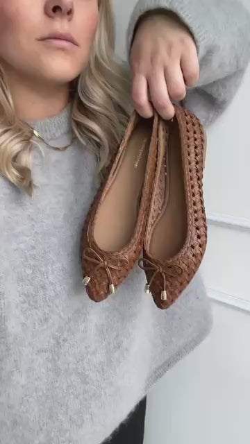 COPENHAGEN SHOES ON MY LOVE COGNAC Ballerinas 0241 COGNAC