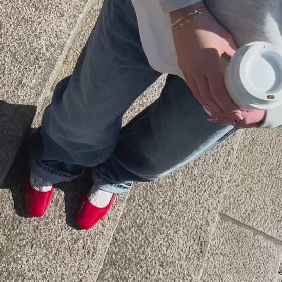COPENHAGEN SHOES ALL FOR LOVE-PATENT Ballerinas 0016 RED