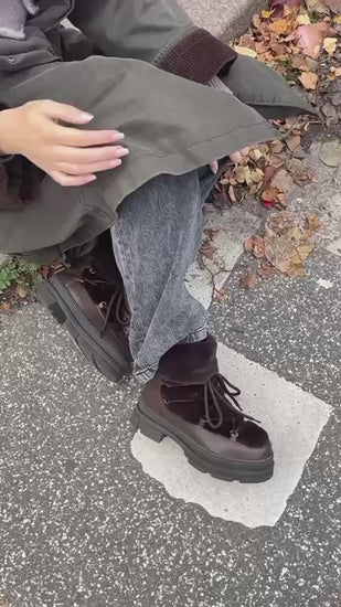 COPENHAGEN SHOES NATURE LIVING Laarzen 004 Dark brown