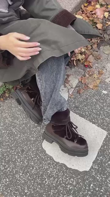 COPENHAGEN SHOES NATURE LIVING Laarzen 004 Dark brown