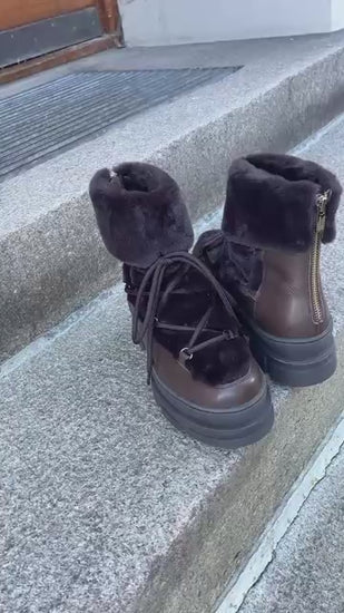 COPENHAGEN SHOES NATURE LIVING Laarzen 004 Dark brown