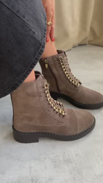 COPENHAGEN SHOES NEW ROCK SUEDE Laarzen 2827 SMOKE