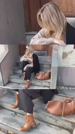 COPENHAGEN SHOES SAY MORE - BROWN/TAN Laarzen 125 TAN