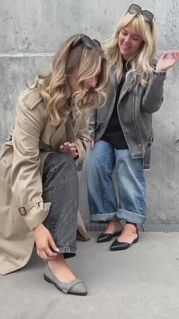 COPENHAGEN SHOES LIKE A MOVE-DENIM Ballerinas 0741 GREY DENIM