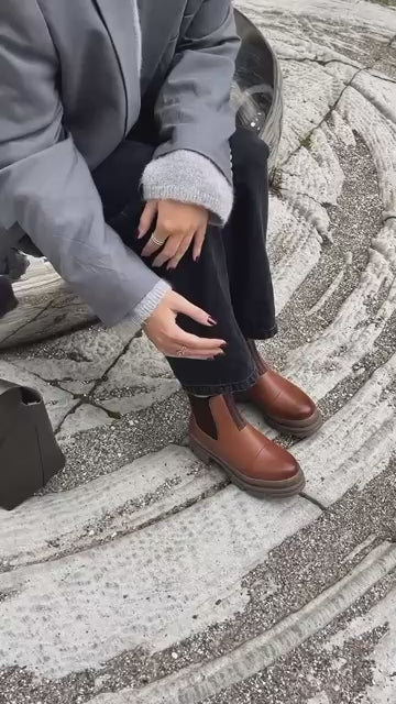 COPENHAGEN SHOES YOU AND ME LOW Laarzen 0241 COGNAC